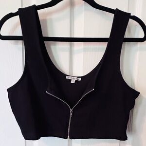 Charlotte Russe Black Zippered Crop Top $10 or 2 for $15 crops